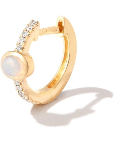 Jacquie Aiche 14k Yellow Opal And Diamond Hoop Earring - Women's - 14kt Yellow /diamond/opal - Metallic
