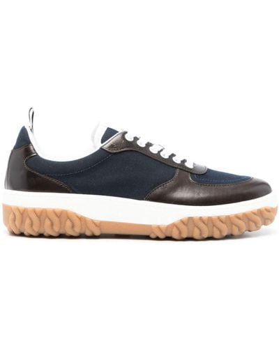 Thom Browne Letterman Panelled Trainers - Blue