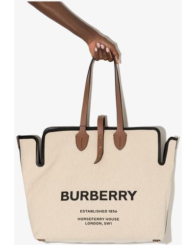 Burberry The Large Soft Cotton Canvas Belt Bag - White