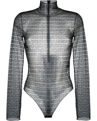 Givenchy 4g Sheer Bodysuit - Women's - Polyamide/elastane - Black