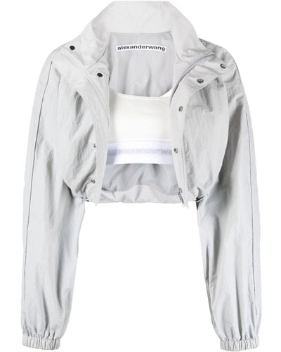 Alexander Wang Removable-top Cropped Jacket - Grey