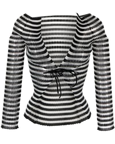 a. roege hove Ivy Striped Cardigan - Black