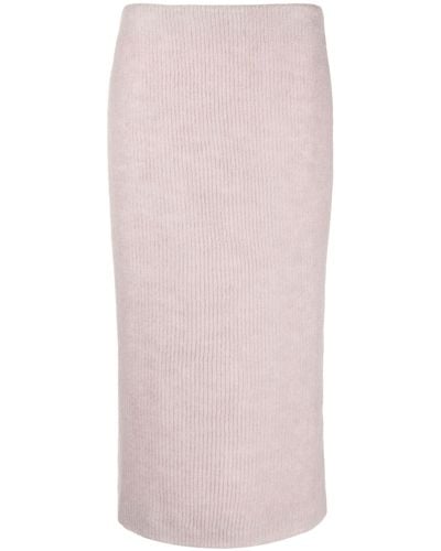 16Arlington Petya Knitted Midi Skirt - Pink