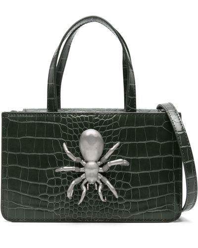 Puppets and Puppets Spider Small Tote Bag - Black
