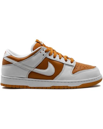 Nike White Dunk Low Trainers - Unisex - Rubber/fabric/leather - Brown