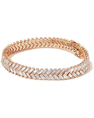 Anita Ko 18k Rose Gold Zipper Diamond Tennis Bracelet - Pink