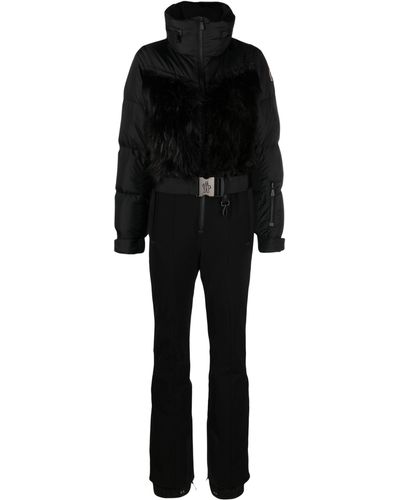 3 MONCLER GRENOBLE Hooded Puffer Ski Suit - Black