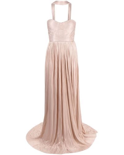 Maria Lucia Hohan Theia Pleated Silk Gown - Pink