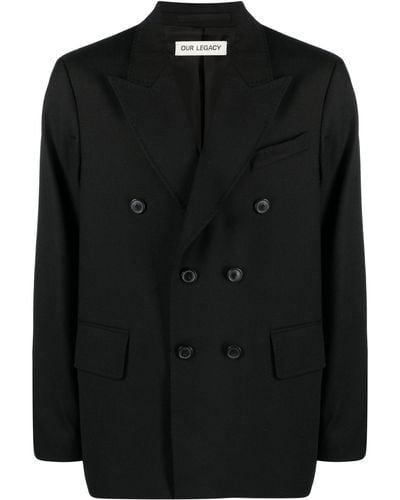 Our Legacy Unconstructed Db Blazer - Black