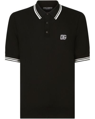 Dolce & Gabbana Short-Sleeved Polo-Shirt - Black