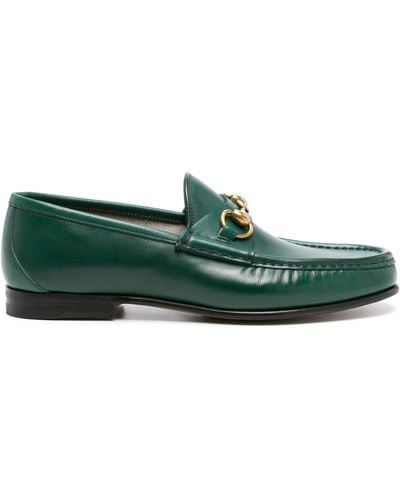 Gucci Rich Leather Horsebit Loafer - Green