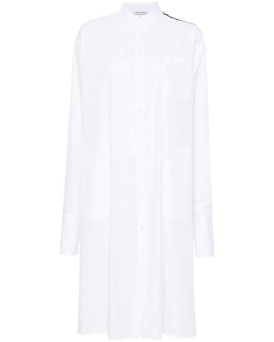 Peter Do Side-stripe Cotton Shirt Dress - White