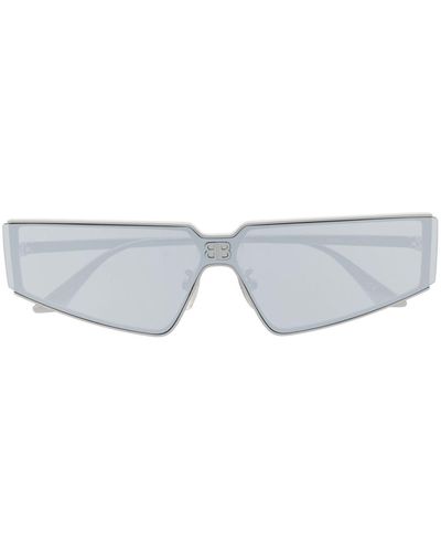 Balenciaga Shield 2.0 Rectangle-frame Sunglasses - Gray