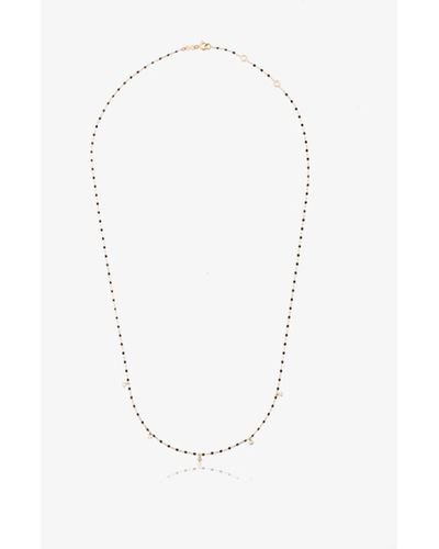 Gigi Clozeau 18k Yellow Gold 55 Cm Beaded Diamond Necklace - White