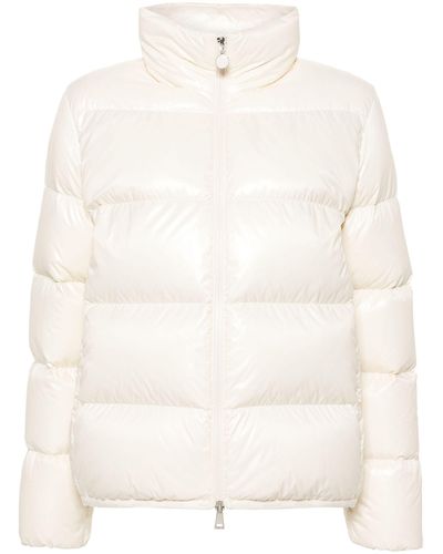 Moncler Hooded Quilted Jacket - Natural