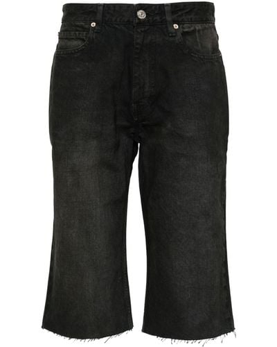 Balenciaga Brown Denim Shorts - Unisex - Cotton - Black