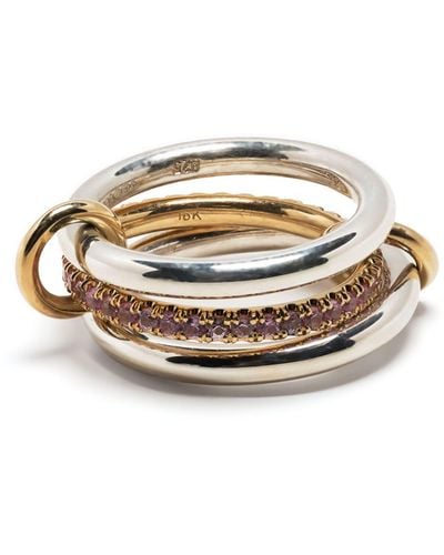Spinelli Kilcollin Sterling Libra Petite Sapphire Ring - Women's - Sapphire/18kt Gold - White