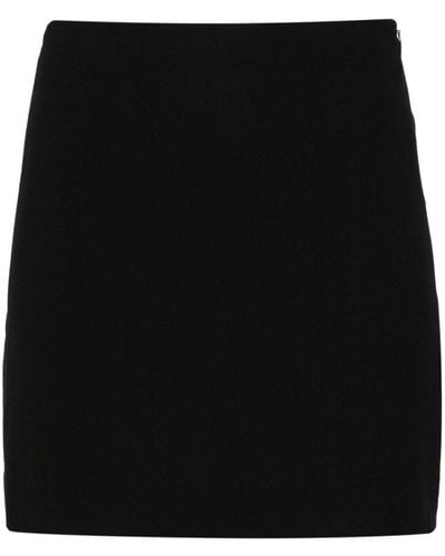 Matteau High-waist Crepe Mini Skirt - Black