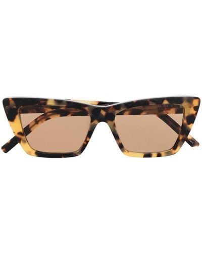 Saint Laurent Mica Cat-eye Sunglasses - Brown