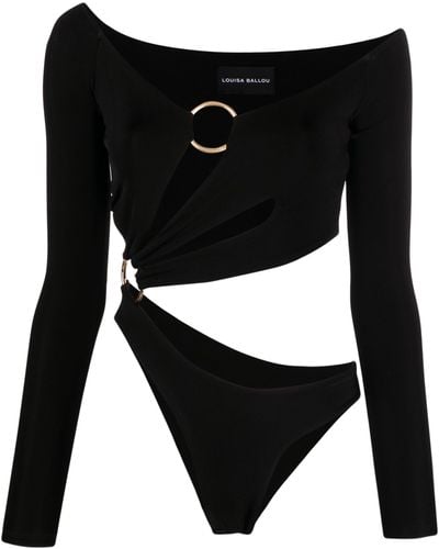 Louisa Ballou Sex Wax Cut-out Bodysuit - Women's - Viscose/elastane - Black