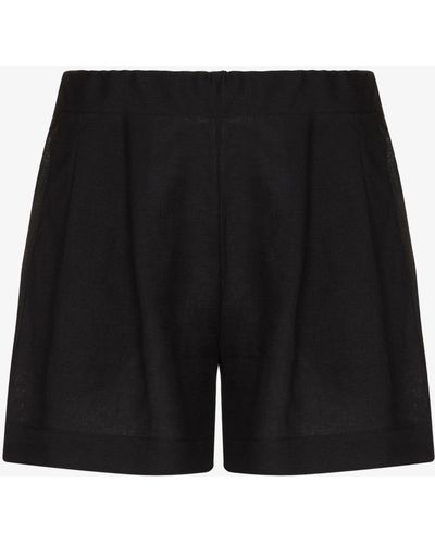 Asceno Zurich Linen Shorts - Women's - Organic Linen - Black