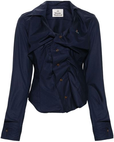 Vivienne Westwood Drunken Organic-cotton Shirt - Blue