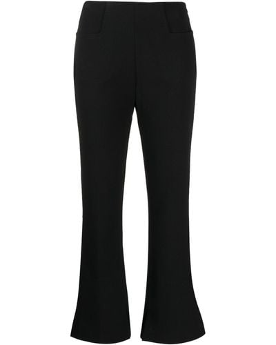 Roland Mouret Zipped Cropped Flared Pants - Black