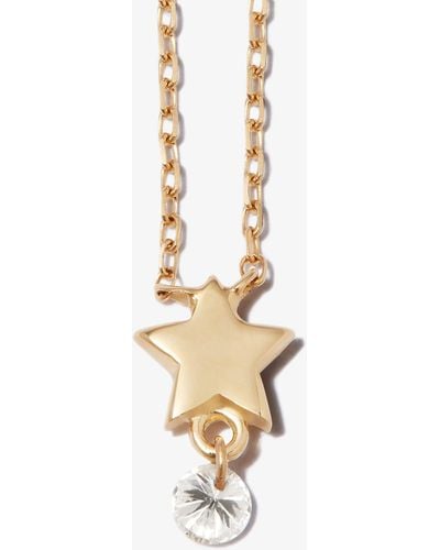 PERSÉE 18k Yellow Star Diamond Necklace - White