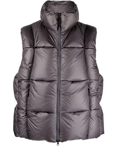 Goldwin Gray Three-dimensional Quilted Vest - Men's - Nylon/feather Down - Brown