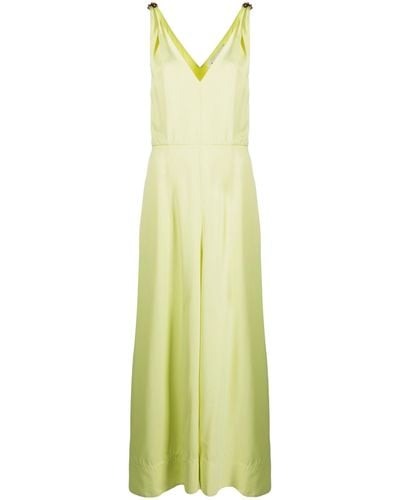 Lanvin V-neck Sleeveless Dress - Green