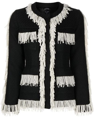 Huishan Zhang Cecil Tweed Jacket - Black