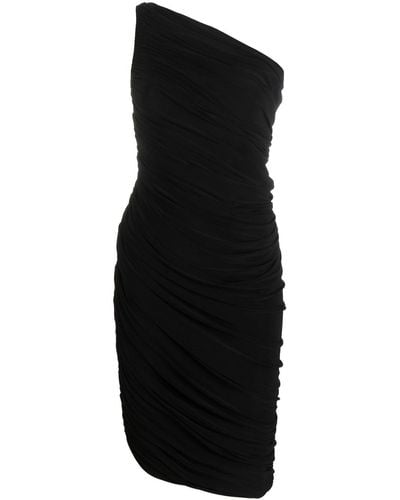 Norma Kamali Diana Ruched Mini Dress - Black