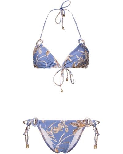 Zimmermann Ottie Ring-detailing Bikini - Blue