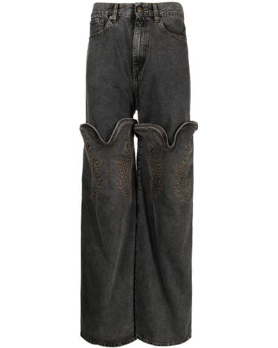 Y. Project Black Evergreen Maxi Cowboy Cuff Jeans - Men's - Organic Cotton