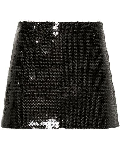 16Arlington Delta Sequin-embellished Mini Skirt - Black