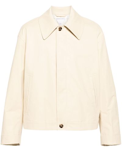 Bottega Veneta Neutral Lightweight Canvas Shirt Jacket - Men's - Cotton/elastane/polyurethane - Natural
