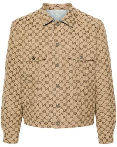 Gucci gg Canvas Reversible Denim Jacket - Natural