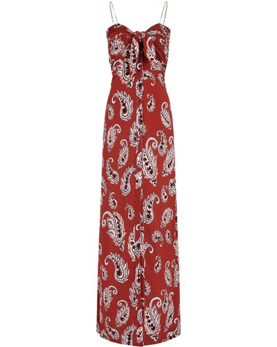 Rabanne Paisley-print Maxi Dress - Women's - Viscose/spandex/elastane - Red