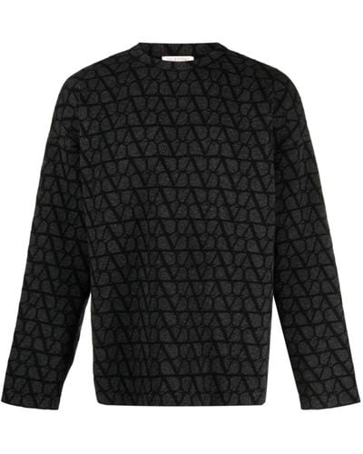 Valentino Garavani Toile Iconographe-jacquard Sweater - Black