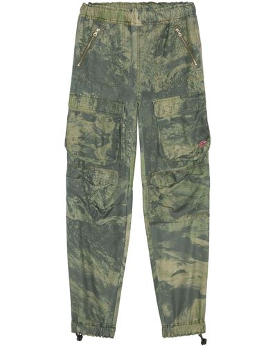 DIESEL P-mirt-cmf Washed Cargo Trousers - Green