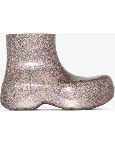 Bottega Veneta The Puddle Glitter Rubber Boot - Multicolour