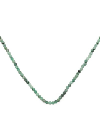 Mateo 14k Yellow Gold Emerald Beaded Necklace - Women's - 18kt Gold - Natural
