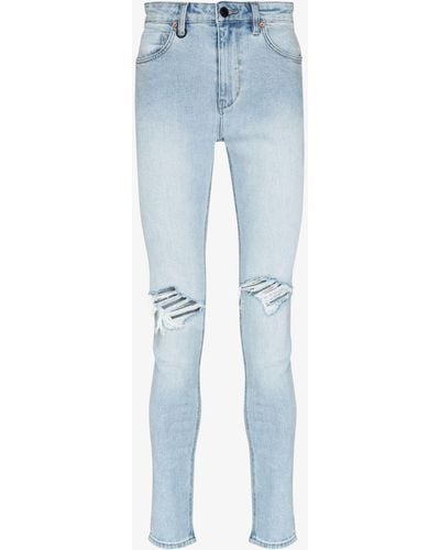 Neuw Rebel Loaded Ripped Skinny Jeans - Men's - Elastane/organic Cotton - Blue