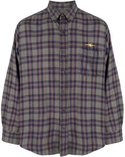 Phipps Green Checked Flannel Shirt - Men's - Cotton