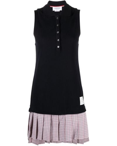 Thom Browne Cotton Polo Dress - Black