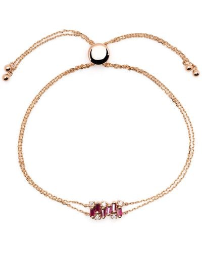 Suzanne Kalan 18k Rose Willow Bar Sapphire And Diamond Bracelet - Women's - 18kt - White
