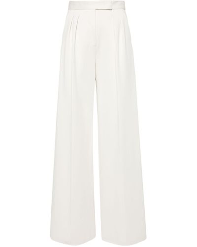 Max Mara Scuba Jersey Wide-leg Trousers - Women's - Polyamide/cotton - White