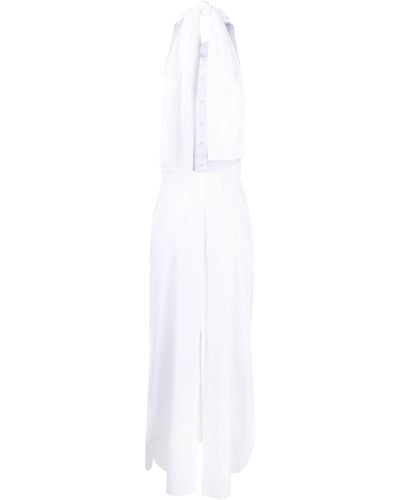 TALIA BYRE Halterneck Backless Dress - White