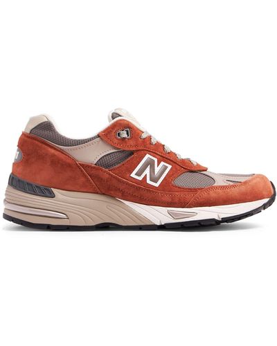 New Balance Made In Uk 991v1 Underglazed Trainers - Red
