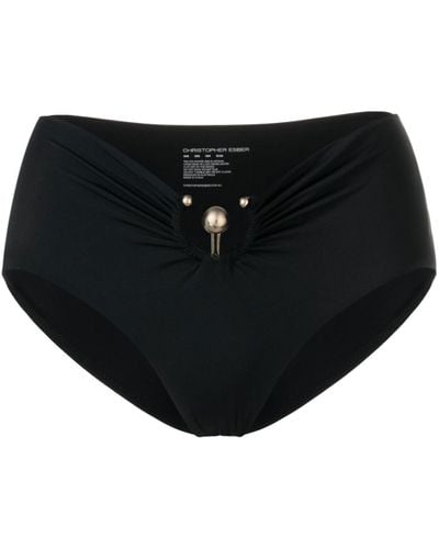Christopher Esber Ring-embellishment Bikini Bottoms - Black